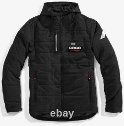 100% Geico Honda ALPHA Water-Resistant Hooded Jacket, Men's (Black) All Sizes
