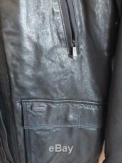 #268 TUMI ALPHA Leather and Polyester Trim Jacket Size S MSRP $ 1,195