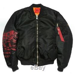 $350+ 424 On Fairfax Here To Help Armband Alpha Industries Bomber Jacket M