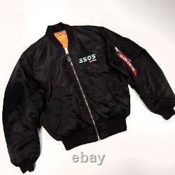 5SOS x Alpha Industries MA1 Bomber Jacket Mens Size M Reversible Excellent Cond
