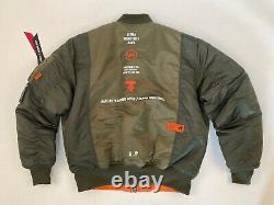 AAPE By A Bathing Ape x Alpha Industries Reversible Bomber Jacket Camo Olive M