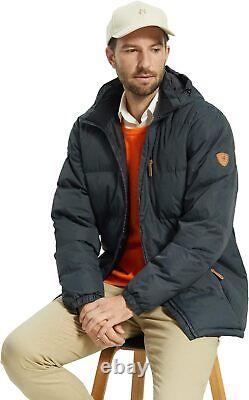 ALPHA CAMP Men's Waterproof Thicken Puffer Jacket with Removable Hood, Warm Wint