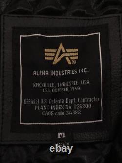 ALPHA INDUSTRIES #116 Leather jacket SizeM Leather