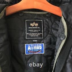ALPHA INDUSTRIES ATMOS Collaboration Fish Tail Jacket Medium Black