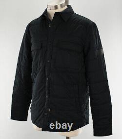 ALPHA INDUSTRIES Black Quilted Shirt Utility Jacket MEDIUM Water Resistant NWT