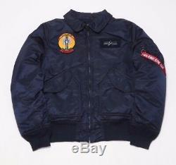 ALPHA INDUSTRIES CWU 45/P STORM CRUISE JACKET MJC47502C1-REP BLUE msrp: $250 