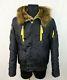 Alpha Industries Inc. Mens Paded Faux Fur Hooded Jacket Size M Bomber