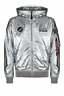 Alpha Industries Limited Edition Nasa Metallic Hooded Jacket Silver