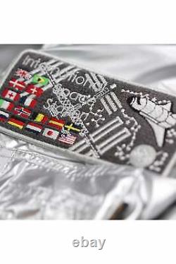 ALPHA INDUSTRIES Limited Edition NASA Metallic Hooded Jacket Silver