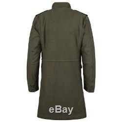 ALPHA INDUSTRIES M65 Quartermaster Field Coat Long Jacket Olive Hood Medium