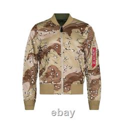 ALPHA INDUSTRIES MA-1 Flight Jacket Bomber Reversible Chocolate Chip Camo size M