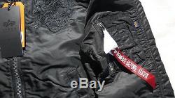ALPHA INDUSTRIES MA-1 Jacket Souvenir Shinto Reversible Flight Bomber Black $250