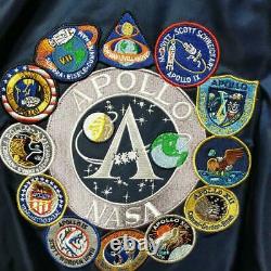 ALPHA INDUSTRIES Men's Flight jacket MA1 Embroidered patch Navy SizeM #V2601