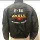 Alpha Industries Men's Ma-1 Flight Jacket Black Back Logo F-15 Sizem #v2606