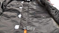 ALPHA INDUSTRIES Men's Slim Fit N-3B Altitude Parka Hooded Jacket Brown Alaska
