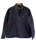 Alpha Industries Men's Sz M Jacket Navy Blue 100% Cotton Zipper Detail Back Belt