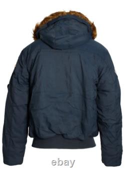 ALPHA INDUSTRIES Mens Navy Blue Polar SV Short Parka Jacket Coat Medium NEW