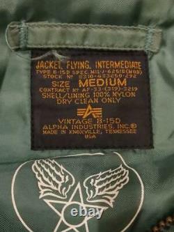ALPHA INDUSTRIES Vintage B-15D Olive Flight Jacket Size M
