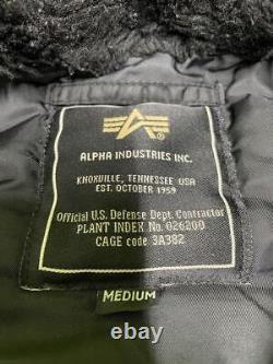 ALPHA Industries N-3B Flight Jacket Men's M size USED