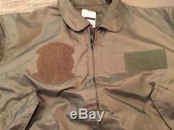 ALPHA, cwu36p flight jacket, excellent used, 100% aramid, 1987, us made, issue, medium