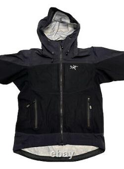 ARCTERYX Alpha Comp Hoody Jacket Mens Size M Black Full Zip Made In Canada