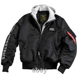 Alpha Indsutries MA-1 D-Tec SE 133104 jacket lettering on sleeve hood removable