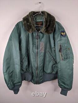 Alpha Industries B-15D Green USA Made Air Force Flying Jacket Men's Size M