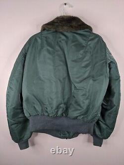 Alpha Industries B-15D Green USA Made Air Force Flying Jacket Men's Size M
