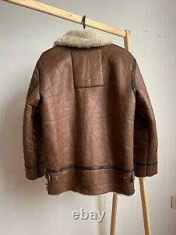 Alpha Industries B-3 Faux Leather Shearling Jacket Size M