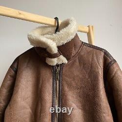 Alpha Industries B-3 Faux Leather Shearling Jacket Size M
