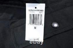 Alpha Industries Black Medium Corduroy Collar Deck Jacket Mens Nwt New