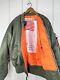 Alpha Industries Blood Chit Green Ma-1 Bomber Jacket Reversible Flag Patch M