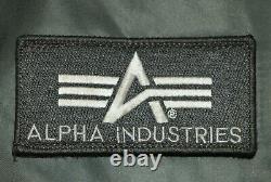 Alpha Industries Bomber Flight Jacket Size Medium Mens Khaki Nylon Full Zip Used
