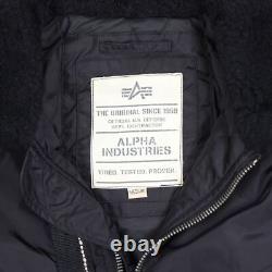 Alpha Industries Bomber Jacket / Size M / Short / Mens / Black / Nylon