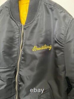 Alpha Industries Breitling MA-1 Flight Jacket Novelty Black Size M withtags Outer