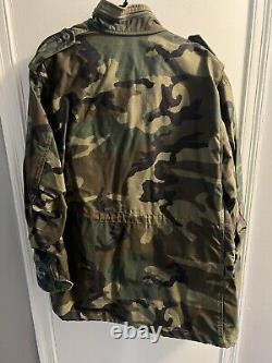 Alpha Industries Camo Cold Weather Military Field Jacket Mens Sz Med Regular