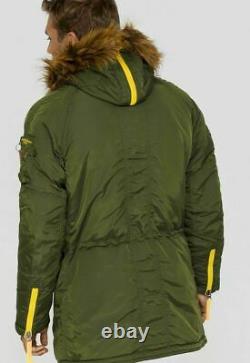 Alpha Industries Cold Weather Jacket Dark Green Medium rrp £300 TD100 ii 03