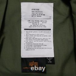 Alpha Industries Cold Weather Men's Field Coat Jacket size Med Reg Green Canvas