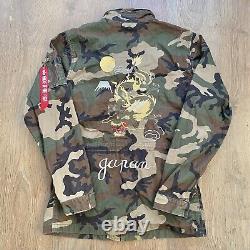 Alpha Industries Embrodiered Japan Camo Camouflage Field Utility Jacket Medium M