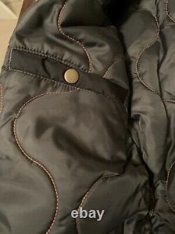 Alpha Industries Fishtail Winter Parka Coat Jacket Mens Hodded Black Medium