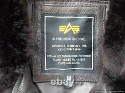 Alpha Industries G1 Leather Flight Jacket tag M