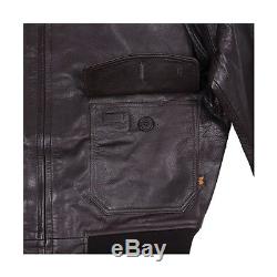 Alpha Industries G-1 Leather Jacket Brown