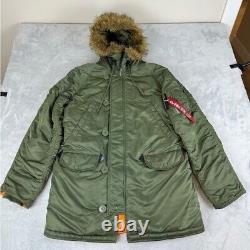 Alpha Industries Green Parka Jacket Men's Size M