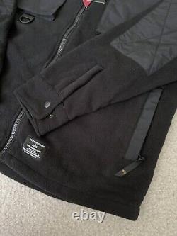Alpha Industries Jacket Military Mixed Media Fleece Shirt Jacket Men's M & XL
