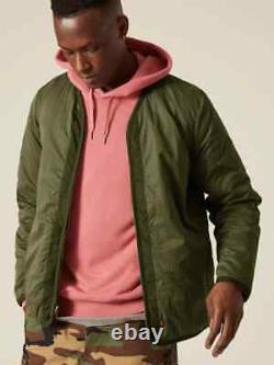 Alpha Industries L107303 Mens Green Nylon Onion Quilted Full Zip Jacket Size M