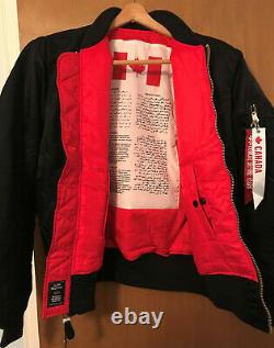 Alpha Industries Limitied Edition MA-1 Black Canada Blood Chit Flight Jacket MED
