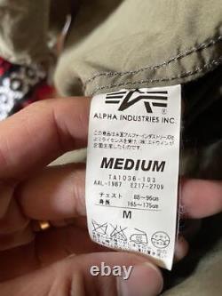 Alpha Industries M65 Fishtail Jacket Mods Coat Khaki Liner Size M L102cm W53cm