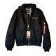 Alpha Industries Ma-1 Natus Bomber Men's Jacket Black/ New Silver Lining Size M