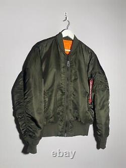 Alpha Industries MA-1 Reversible Bomber Jacket Green Mens Size M