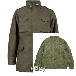 Alpha Industries M-65 Field Coat With Liner Black, Olive, Woodland Camo Jacket M65